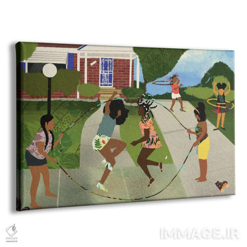 تابلو با پسر/دخترعموهایم (اصطلاح عامیانه آفریقایی-آمریکایی) اثر دیلاشه آرتیستری (استودیو هنری) - نمای پرسپکتیو محصول