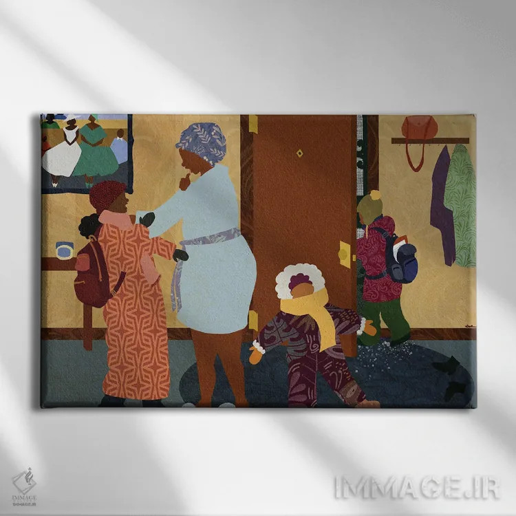 تابلو غمانگیزی صبح زمستان اثر دیلاشه آرتیستری (استودیو هنری) - نمای روبهرو روی دیوار