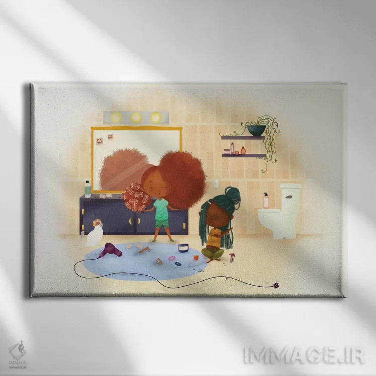 تابلو درهمتنیده اثر دیلاشه آرتیستری (استودیو هنری) - نمای روبهرو روی دیوار