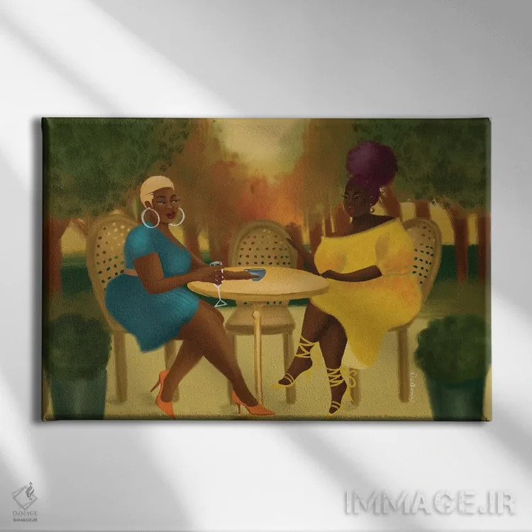 تابلو عصرهای پاریس اثر دیلاشه آرتیستری (استودیو هنری) - نمای روبهرو روی دیوار