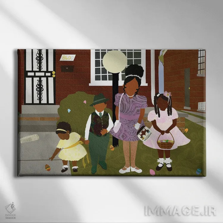 تابلو یکشنبهٔ عید پاک (مسیحیت) اثر دیلاشه آرتیستری (استودیو هنری) - نمای روبهرو روی دیوار