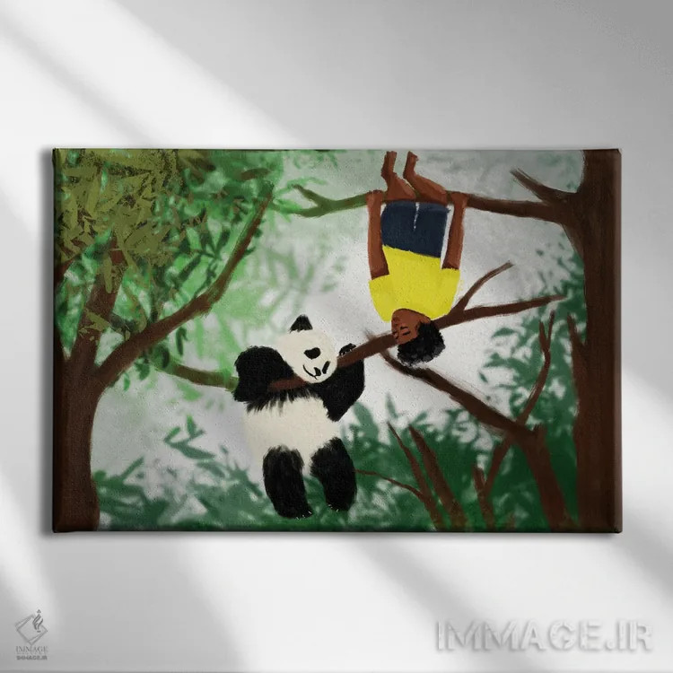 تابلو پسران سیاهپوست هم میتوانند ماجراجو باشند اثر دیلاشه آرتیستری (استودیو هنری) - نمای روبهرو روی دیوار