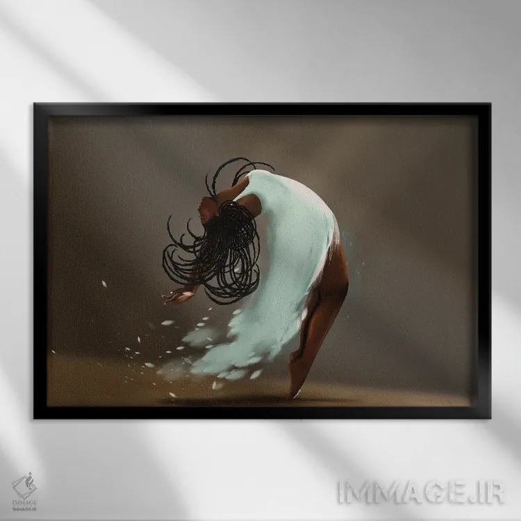 تابلو تسلیمناپذیر اثر دیلاشه آرتیستری (استودیو هنری) - نمای قابدار مشکی
