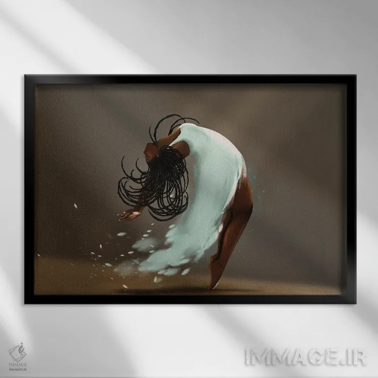 تابلو تسلیمناپذیر اثر دیلاشه آرتیستری (استودیو هنری) - نمای قابدار مشکی