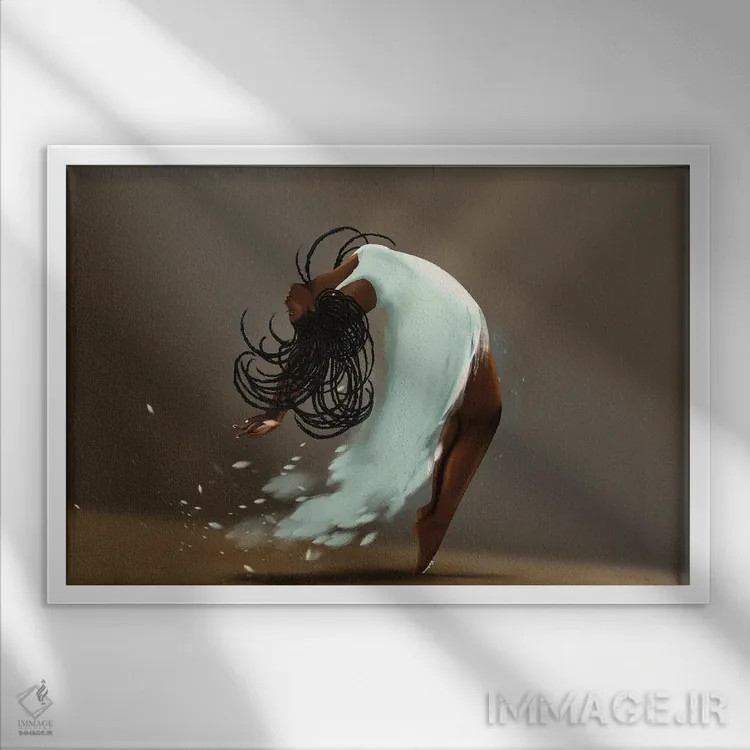 تابلو تسلیمناپذیر اثر دیلاشه آرتیستری (استودیو هنری) - نمای قابدار سفید