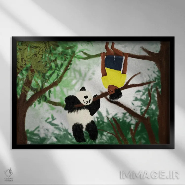 تابلو پسران سیاهپوست هم میتوانند ماجراجو باشند اثر دیلاشه آرتیستری (استودیو هنری) - نمای قابدار مشکی