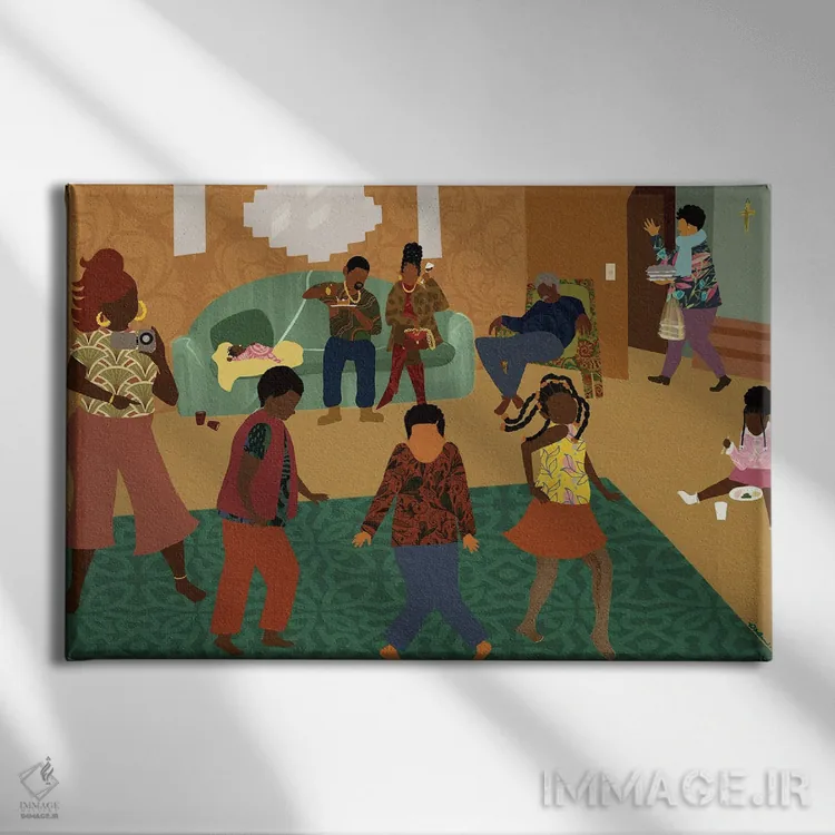 تابلو برو، اون رقص کوچیک رو انجام بده اثر دیلاشه آرتیستری (استودیو هنری) - نمای روبهرو روی دیوار