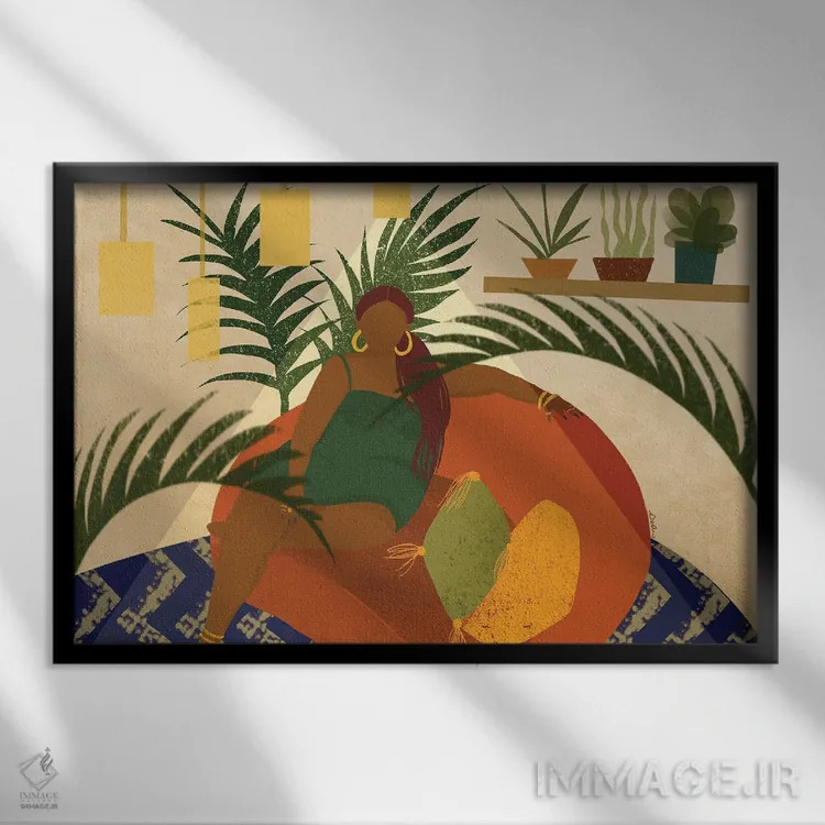 تابلو شکوه و ثروت اثر دیلاشه آرتیستری (استودیو هنری) - نمای قابدار مشکی