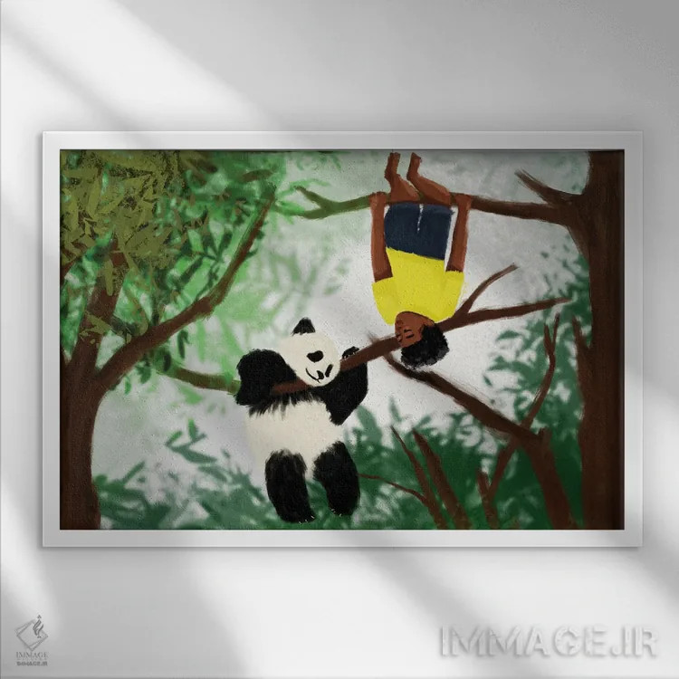 تابلو پسران سیاهپوست هم میتوانند ماجراجو باشند اثر دیلاشه آرتیستری (استودیو هنری) - نمای قابدار سفید