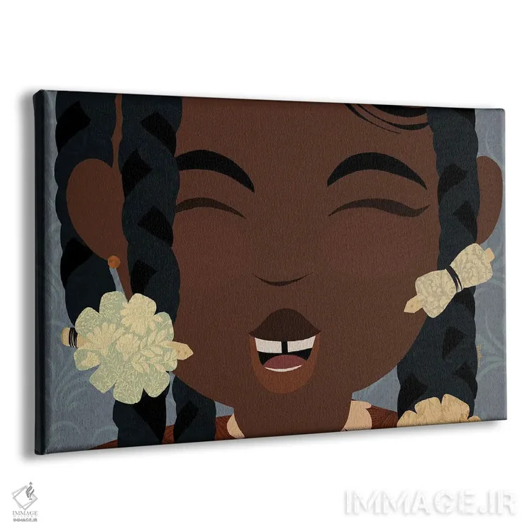 تابلو موهای بافته با کلیپس اثر دیلاشه آرتیستری (استودیو هنری) - نمای پرسپکتیو محصول