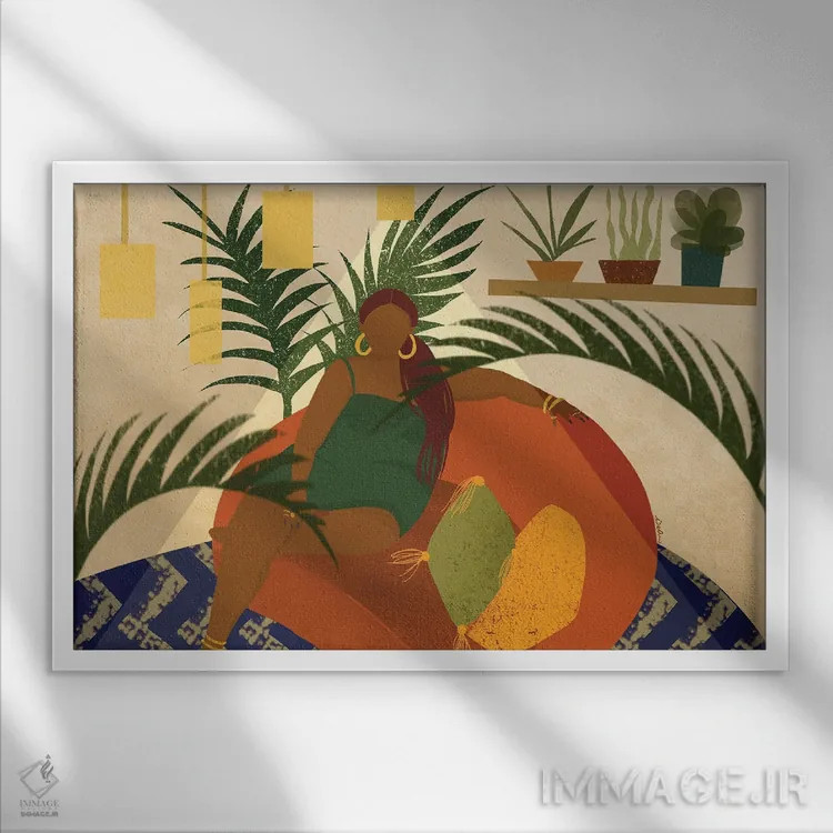 تابلو شکوه و ثروت اثر دیلاشه آرتیستری (استودیو هنری) - نمای قابدار سفید