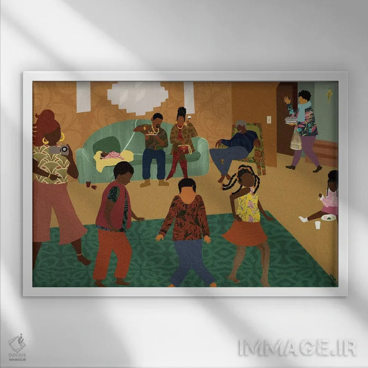 تابلو برو، اون رقص کوچیک رو انجام بده اثر دیلاشه آرتیستری (استودیو هنری) - نمای قابدار سفید