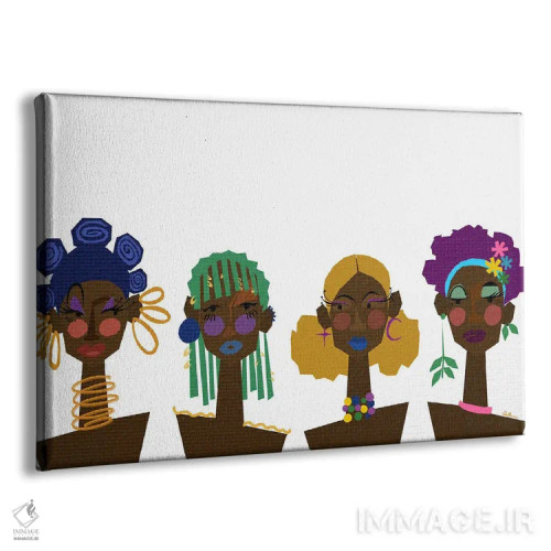 تابلو خواهر، خواهر (اصطلاح صمیمی میان زنان سیاهپوست) اثر دیلاشه آرتیستری (استودیو هنری) - نمای پرسپکتیو محصول