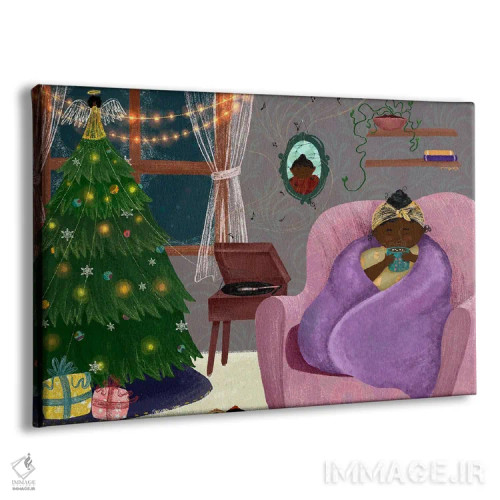 تابلو عصرهای زمستانی اثر دیلاشه آرتیستری (استودیو هنری) - نمای پرسپکتیو محصول