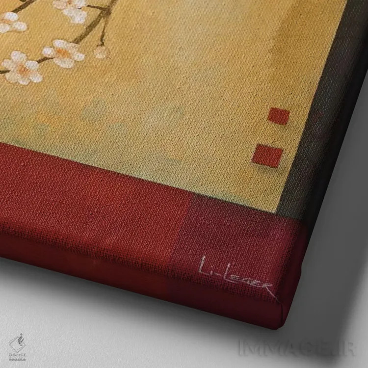 تابلو همسرایی بهاری اثر دان لی-لگر - نمای نزدیک بافت بوم