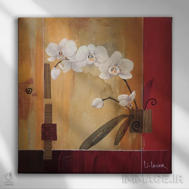 تابلو خطوط ارکیده شماره ۲ اثر دان لی-لگر - نمای روبهرو روی دیوار