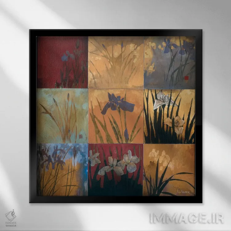 تابلو زنبق نهتکه شماره ۲ اثر دان لی-لگر - نمای قابدار مشکی