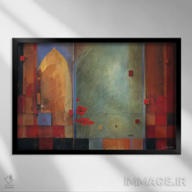 تابلو سفر به هند اثر دان لی-لگر - نمای قابدار مشکی