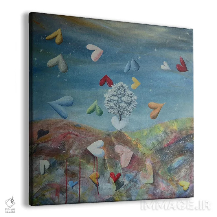 تابلو دلهای آزاد اثر دوناتو لاراتوندا - نمای پرسپکتیو محصول
