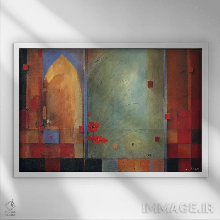 تابلو سفر به هند اثر دان لی-لگر - نمای قابدار سفید