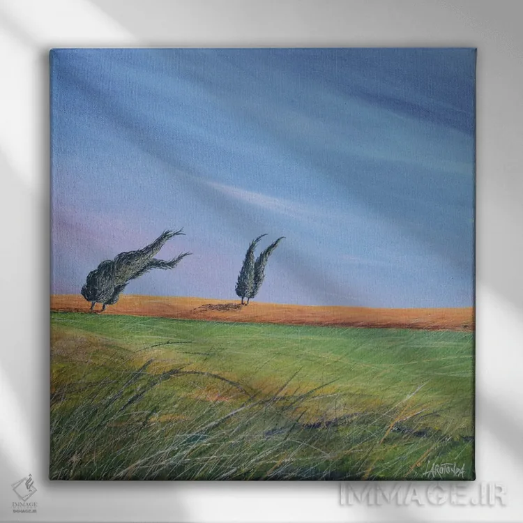 تابلو رقص سروها اثر دوناتو لاراتوندا - نمای روبهرو روی دیوار