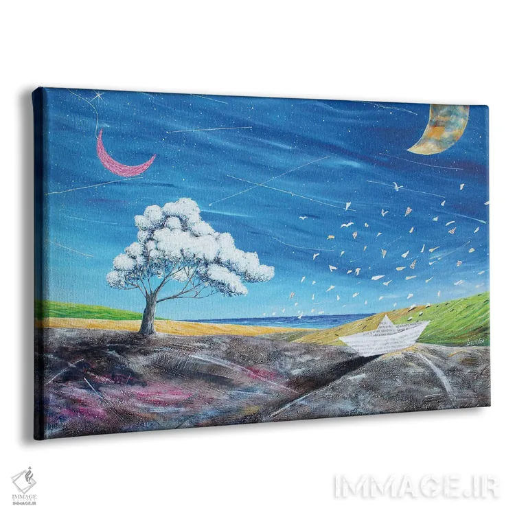 تابلو ماه بزرگ آنجاست تا نظاره کند اثر دوناتو لاراتوندا - نمای پرسپکتیو محصول