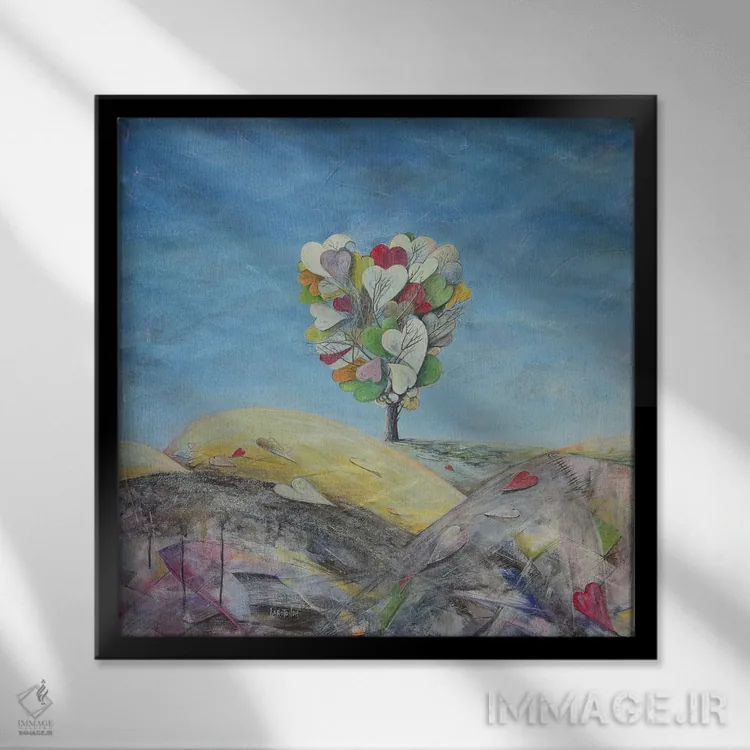 تابلو زوال قلب اثر دوناتو لاراتوندا - نمای قابدار مشکی