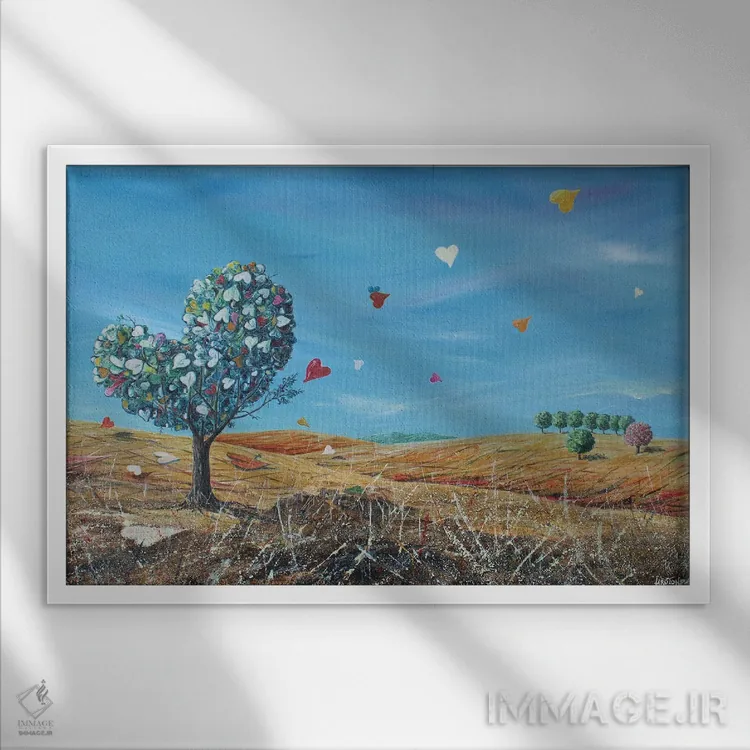 تابلو رنگهای فصل جدید اثر دوناتو لاراتوندا - نمای قابدار سفید