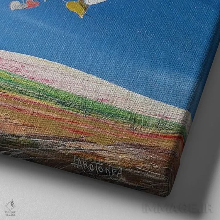 تابلو جذابیت در غروب اثر دوناتو لاراتوندا - نمای نزدیک بافت بوم