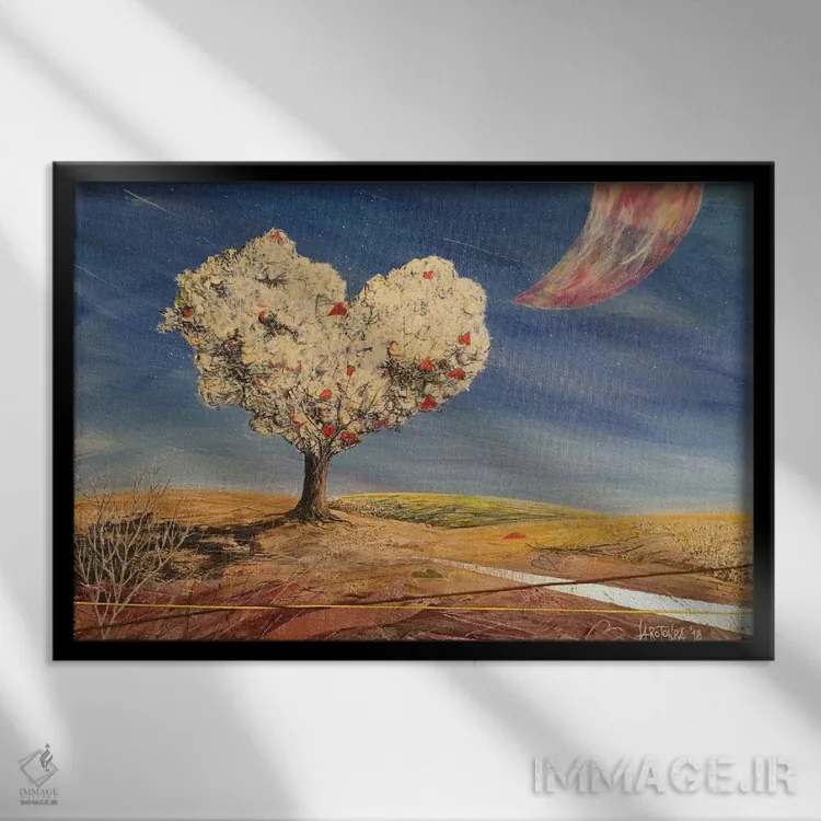 تابلو رقص ریتمیک و ملایم هوا اثر دوناتو لاراتوندا - نمای قابدار مشکی