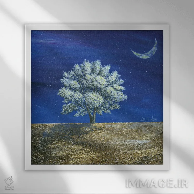 تابلو درخت رؤیاها اثر دوناتو لاراتوندا - نمای قابدار سفید