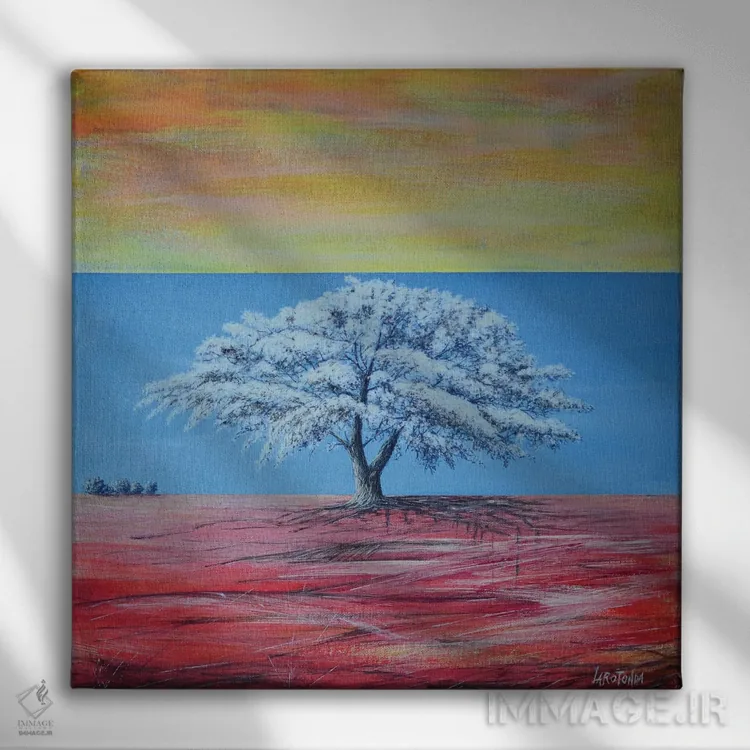 تابلو مجموعهٔ درختان و رویاها اثر دوناتو لاراتوندا - نمای روبهرو روی دیوار