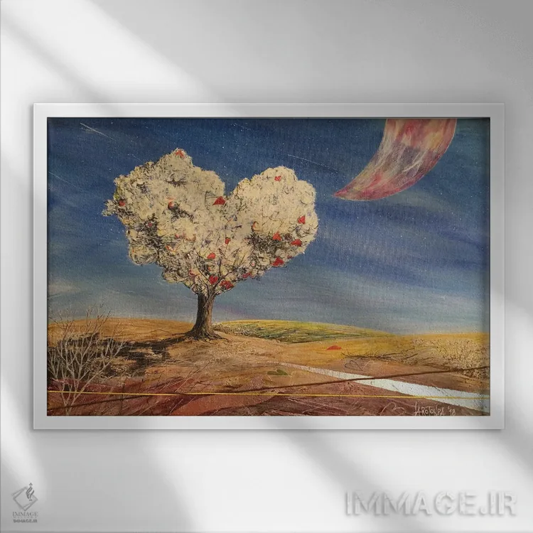 تابلو رقص ریتمیک و ملایم هوا اثر دوناتو لاراتوندا - نمای قابدار سفید