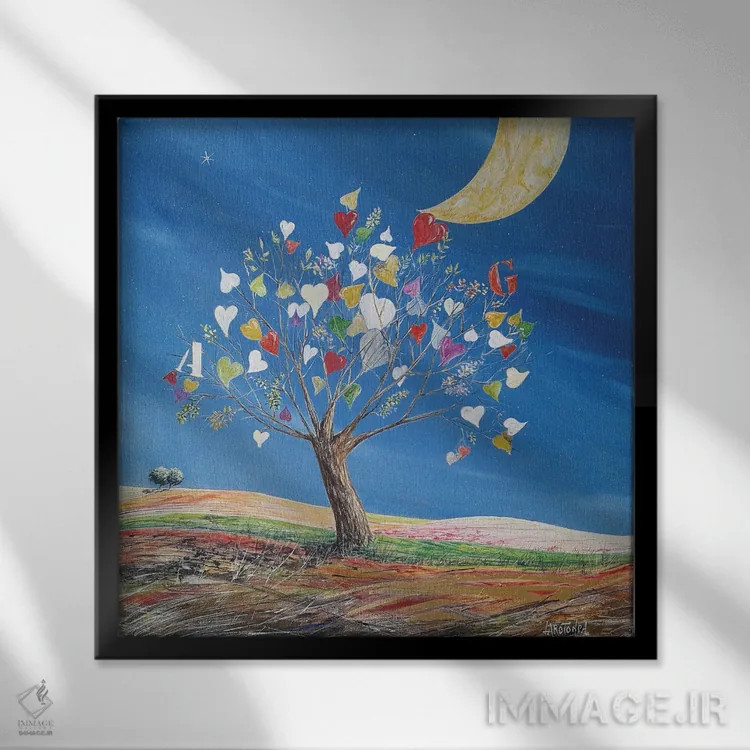 تابلو جذابیت در غروب اثر دوناتو لاراتوندا - نمای قابدار مشکی