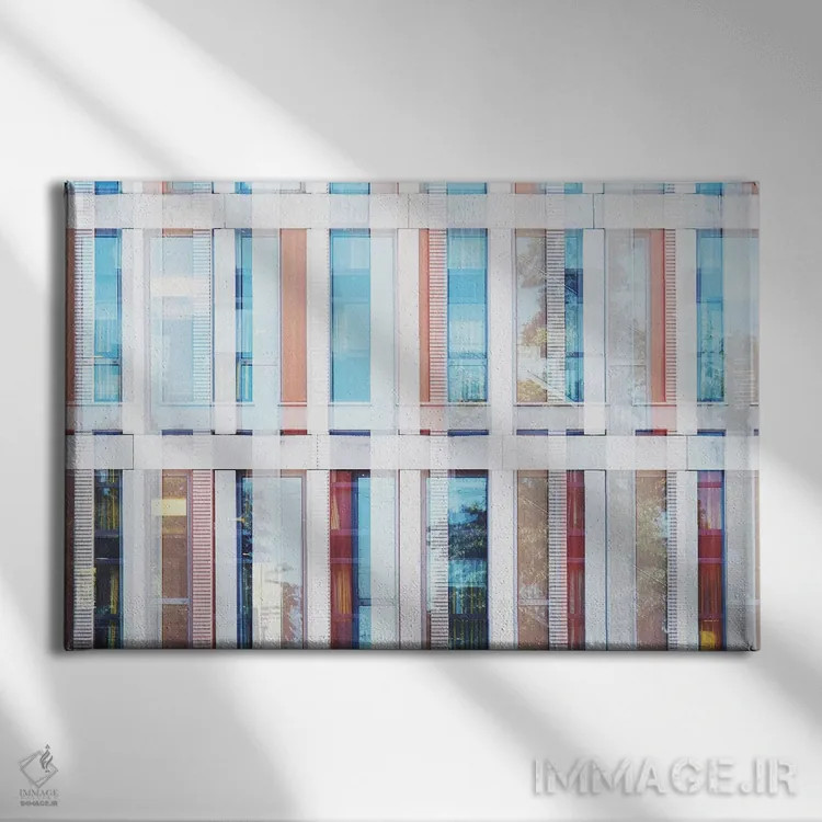 تابلو الگوی پنجرهها شماره ۹ اثر دانیلو د آلکساندریا - نمای روبهرو روی دیوار