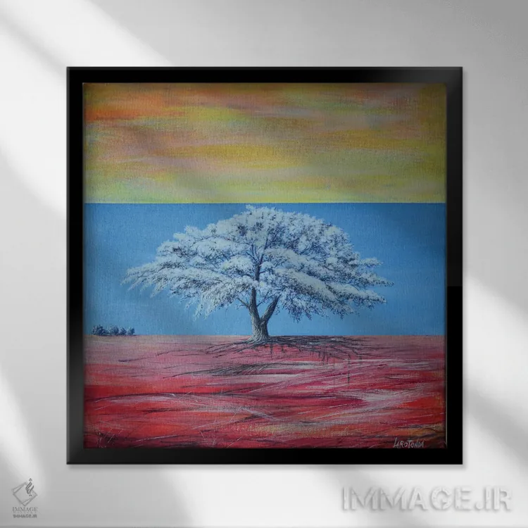 تابلو مجموعهٔ درختان و رویاها اثر دوناتو لاراتوندا - نمای قابدار مشکی