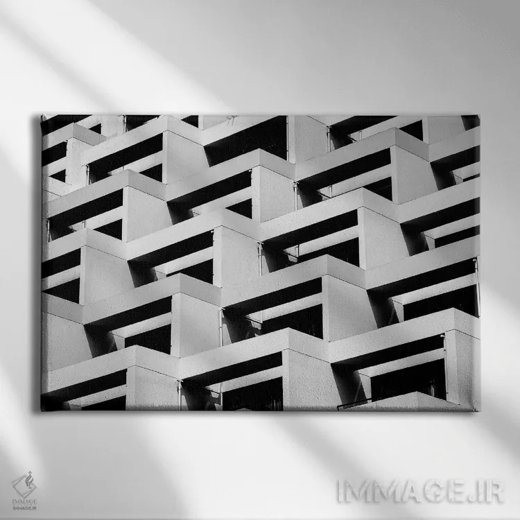 تابلو الگوی پنجرهها شماره ۵ اثر دانیلو د آلکساندریا - نمای روبهرو روی دیوار