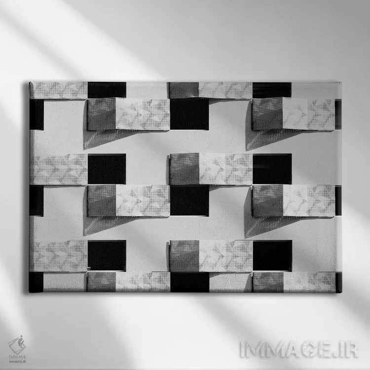 تابلو الگوی پنجرهها شماره ۶ اثر دانیلو د آلکساندریا - نمای روبهرو روی دیوار