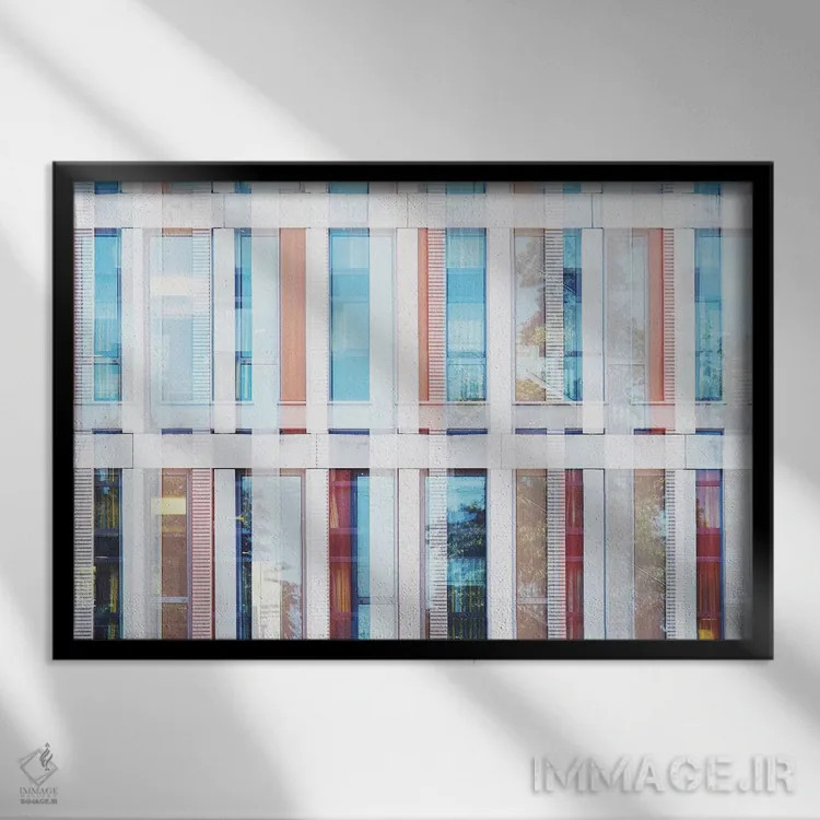 تابلو الگوی پنجرهها شماره ۹ اثر دانیلو د آلکساندریا - نمای قابدار مشکی