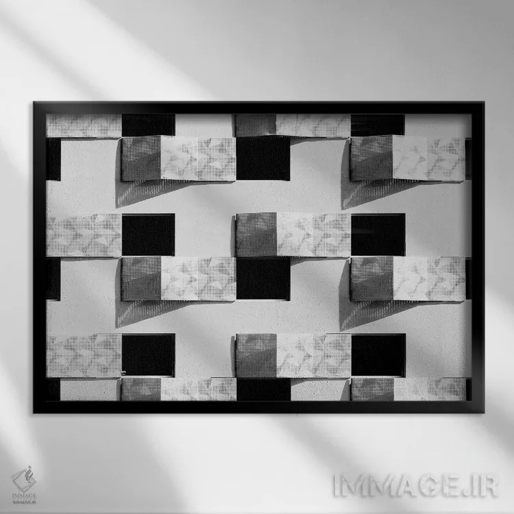 تابلو الگوی پنجرهها شماره ۶ اثر دانیلو د آلکساندریا - نمای قابدار مشکی