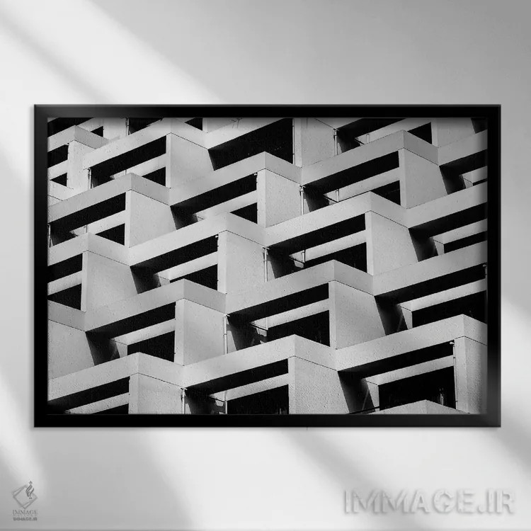 تابلو الگوی پنجرهها شماره ۵ اثر دانیلو د آلکساندریا - نمای قابدار مشکی