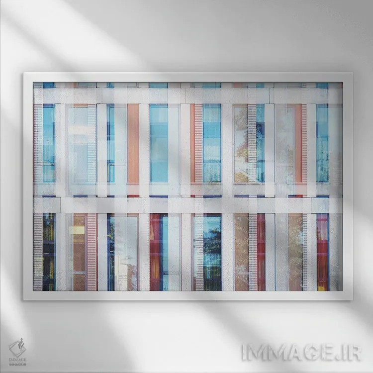 تابلو الگوی پنجرهها شماره ۹ اثر دانیلو د آلکساندریا - نمای قابدار سفید
