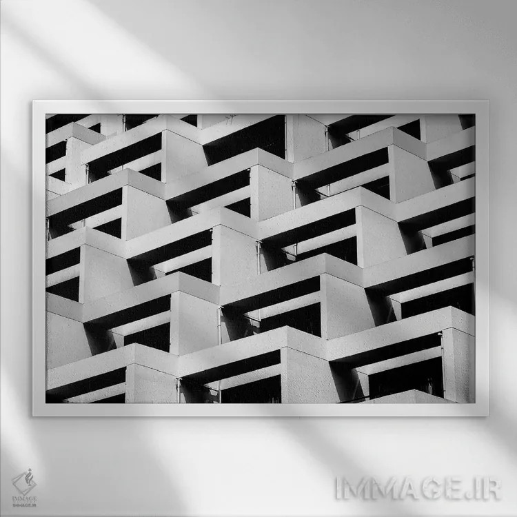 تابلو الگوی پنجرهها شماره ۵ اثر دانیلو د آلکساندریا - نمای قابدار سفید