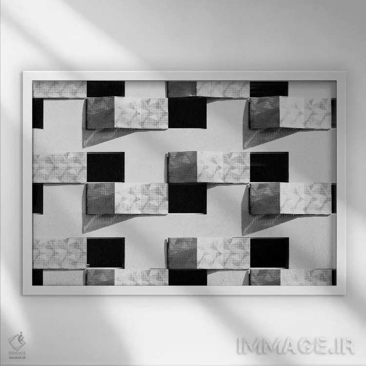 تابلو الگوی پنجرهها شماره ۶ اثر دانیلو د آلکساندریا - نمای قابدار سفید