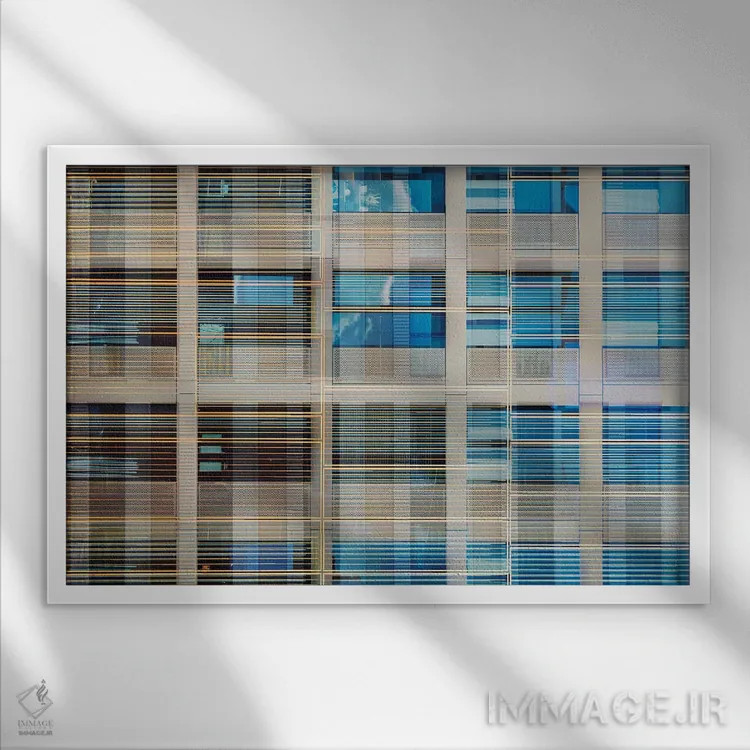 تابلو الگوی پنجرهها شماره ۲۰ اثر دانیلو د آلکساندریا - نمای قابدار سفید