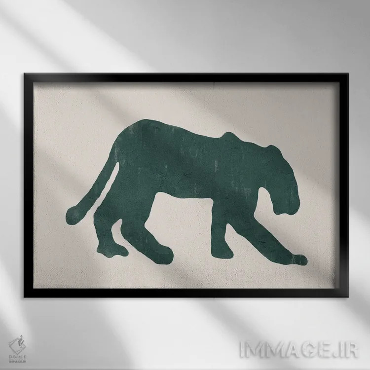 تابلو شیر ماده چهار اثر دانیلو د آلکساندریا - نمای قابدار مشکی