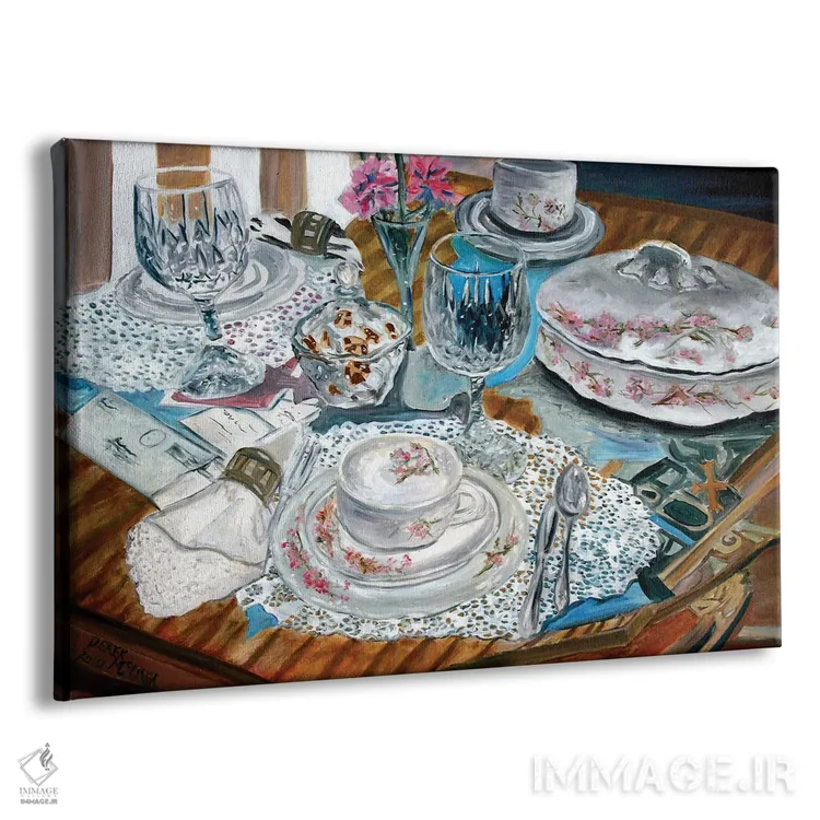 تابلو سرویس چایخوری اثر درک مککری - نمای پرسپکتیو محصول