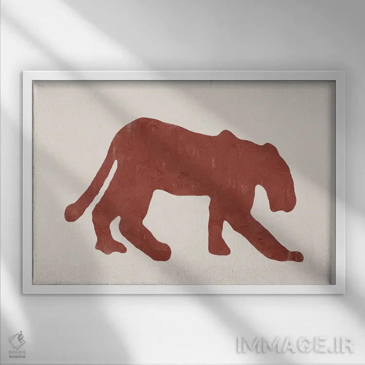 تابلو شیر ماده سه اثر دانیلو د آلکساندریا - نمای قابدار سفید