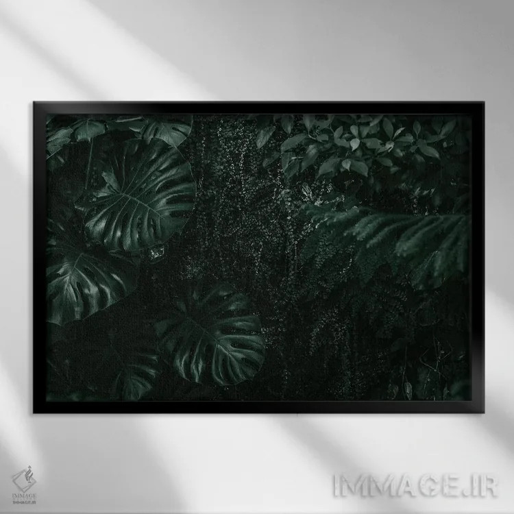 تابلو برگ سبز چهار اثر دانیلو د آلکساندریا - نمای قابدار مشکی