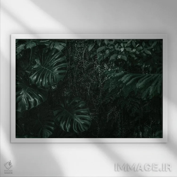 تابلو برگ سبز چهار اثر دانیلو د آلکساندریا - نمای قابدار سفید